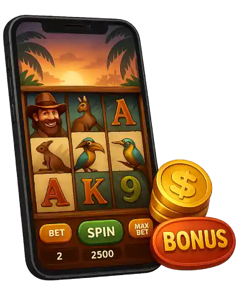 Paradise 8 Casino AU mobile app on Android and iOS — play real-money pokies and table games anywhere in Australia